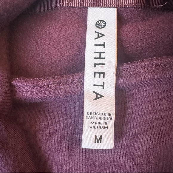 Athleta Ethereal Brushed Funnel Neck Sweater in Spiced Cabernet Size: Medium - Picture 6 of 8